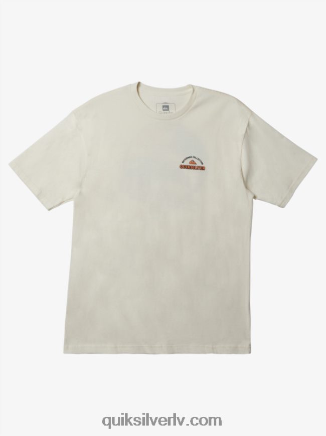 vīriešiem Quiksilver ūdensvīra t-krekls ar spurām antīki balts 88064R1047