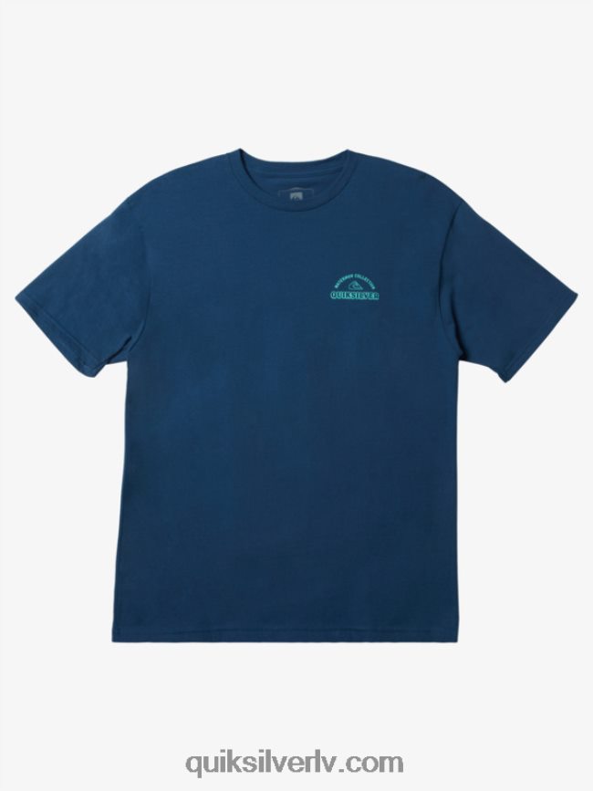 vīriešiem Quiksilver ūdensvīra t-krekls ar spurām praporščiks zils 88064R1046