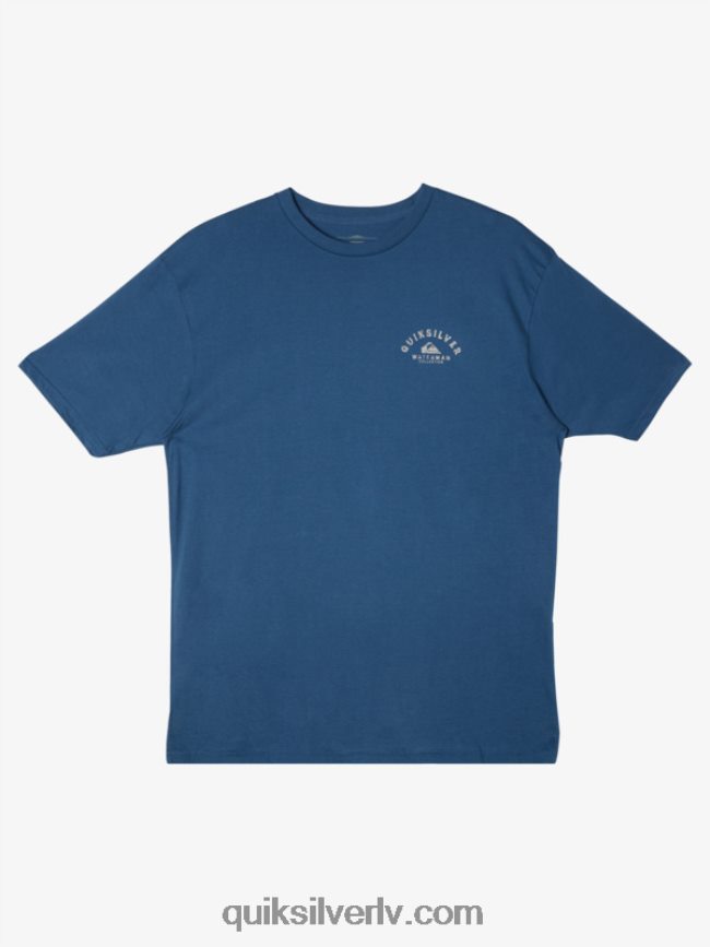 vīriešiem Quiksilver ūdensvīrs dodas uz t-kreklu praporščiks zils 88064R61