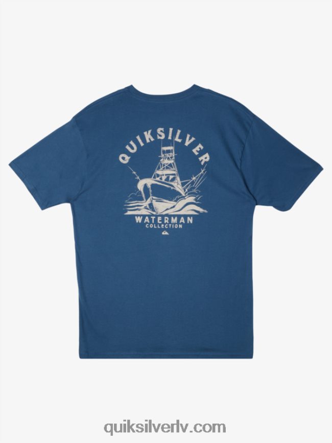 vīriešiem Quiksilver ūdensvīrs dodas uz t-kreklu praporščiks zils 88064R61
