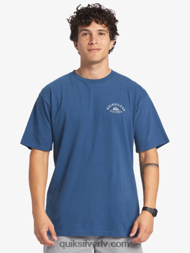 vīriešiem Quiksilver ūdensvīrs dodas uz t-kreklu praporščiks zils 88064R61