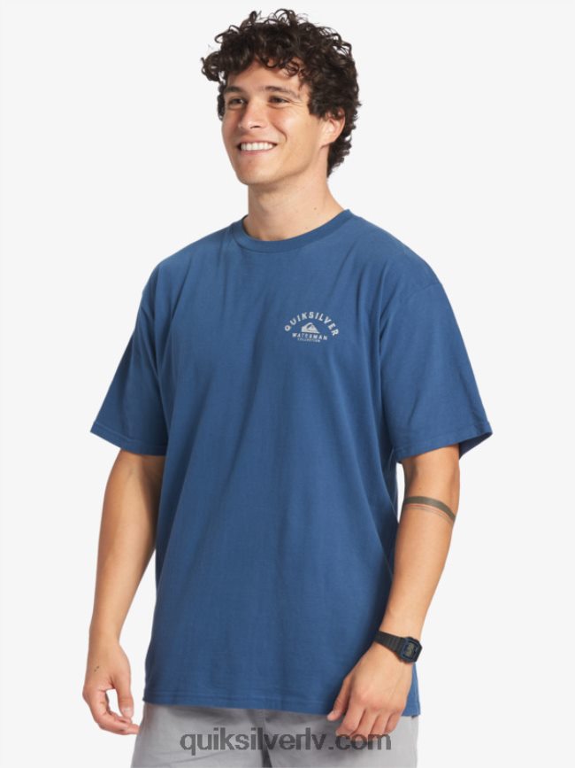 vīriešiem Quiksilver ūdensvīrs dodas uz t-kreklu praporščiks zils 88064R61