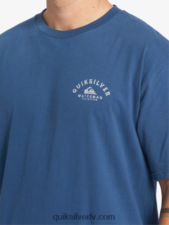 vīriešiem Quiksilver ūdensvīrs dodas uz t-kreklu praporščiks zils 88064R61