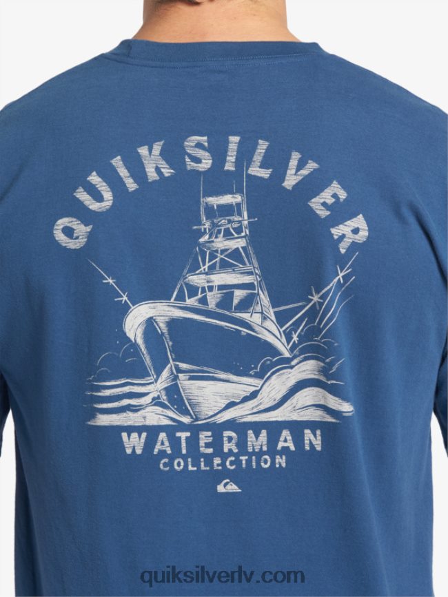vīriešiem Quiksilver ūdensvīrs dodas uz t-kreklu praporščiks zils 88064R61