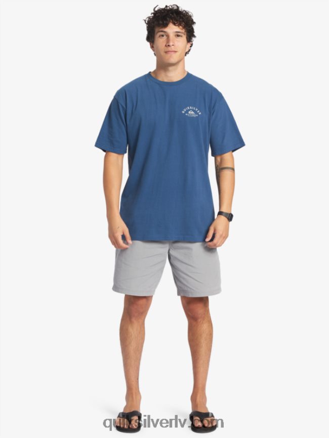 vīriešiem Quiksilver ūdensvīrs dodas uz t-kreklu praporščiks zils 88064R61