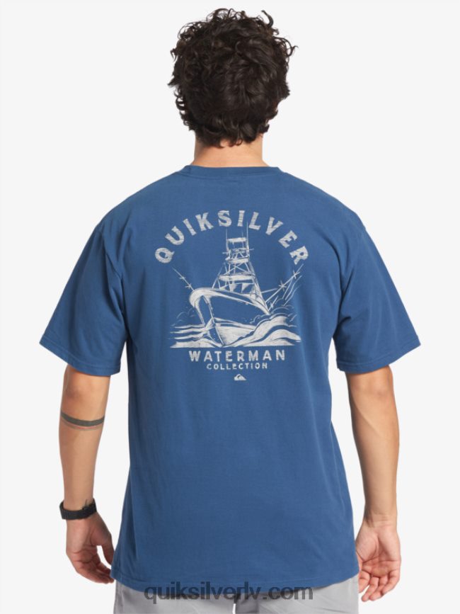 vīriešiem Quiksilver ūdensvīrs dodas uz t-kreklu praporščiks zils 88064R61