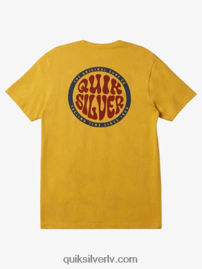 vīriešiem Quiksilver drosmīgāka tipa t-krekls dzeltenums dzeltens 88064R47