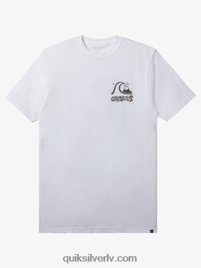 vīriešiem Quiksilver evakuācijas ceļa t-krekls balts 88064R120