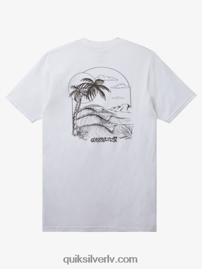vīriešiem Quiksilver evakuācijas ceļa t-krekls balts 88064R120
