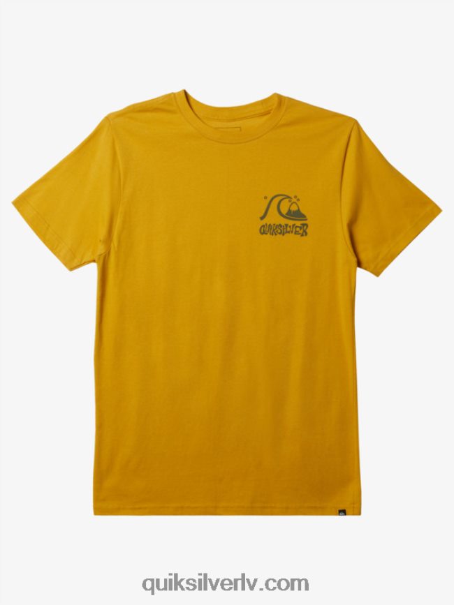 vīriešiem Quiksilver evakuācijas ceļa t-krekls dzeltenums dzeltens 88064R119