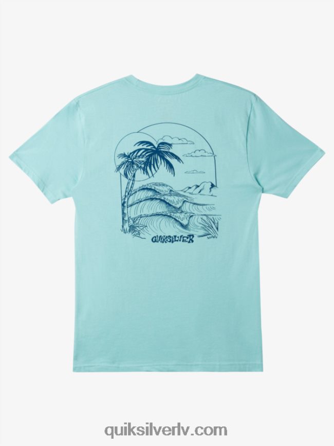 vīriešiem Quiksilver evakuācijas ceļa t-krekls eņģelis zils 88064R121