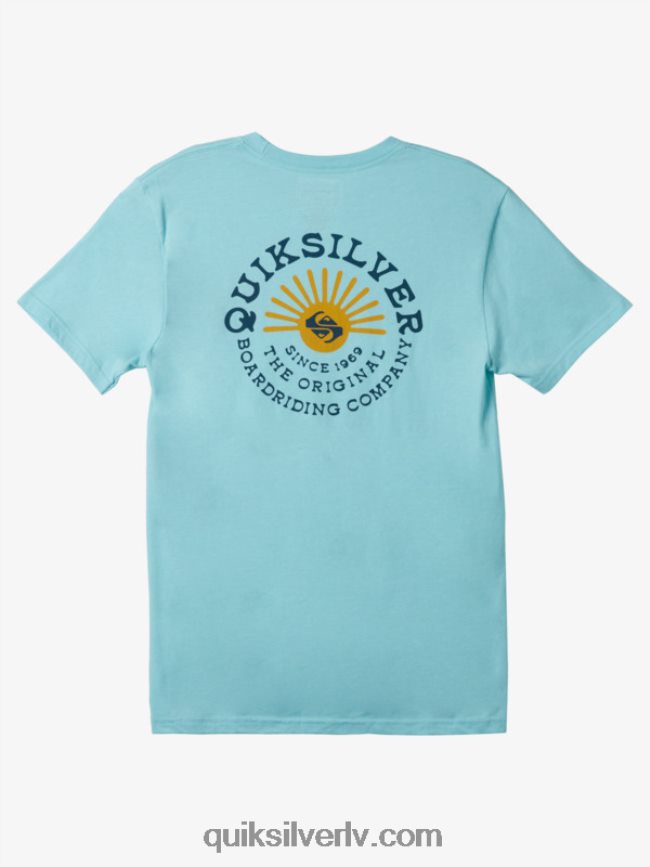 vīriešiem Quiksilver flow mod t-krekls eņģeļa zils virši 88064R271
