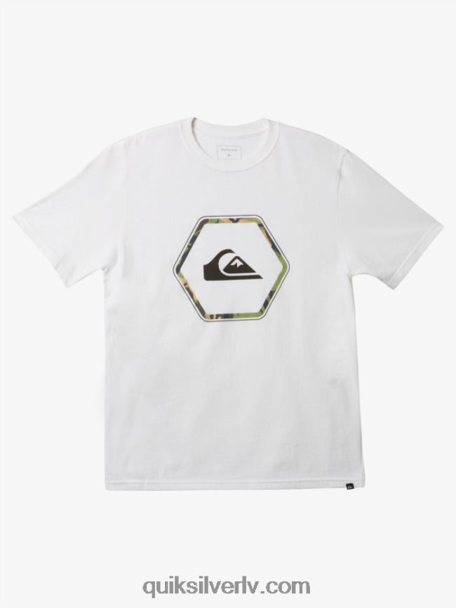vīriešiem Quiksilver formas t-kreklā balts 88064R1235