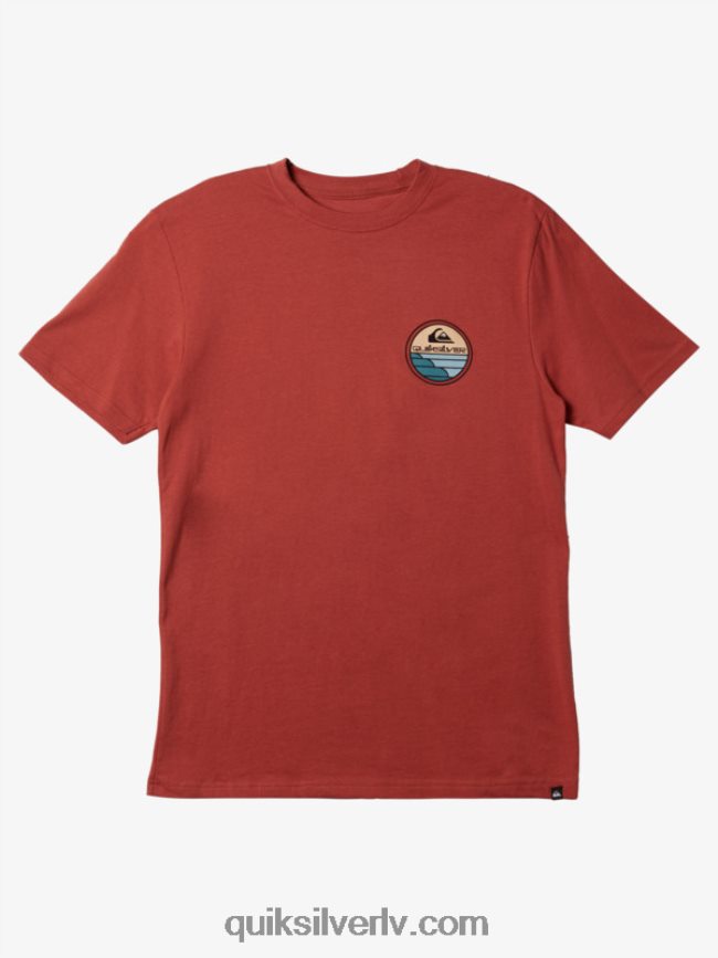 vīriešiem Quiksilver gleznainā ceļojuma t-krekls marsala 88064R1145