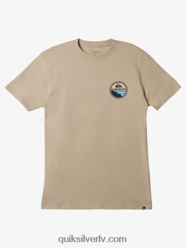 vīriešiem Quiksilver gleznainā ceļojuma t-krekls plaza taupe 88064R1146