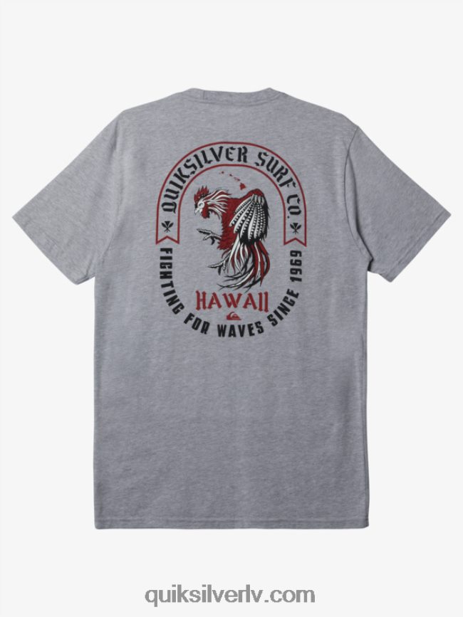 vīriešiem Quiksilver havaju gaiļa karaliskais t-krekls atlētisks viršs 88064R673