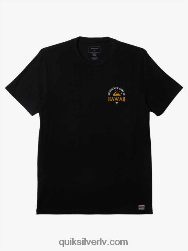 vīriešiem Quiksilver havaju gaiļa karaliskais t-krekls melns 88064R672