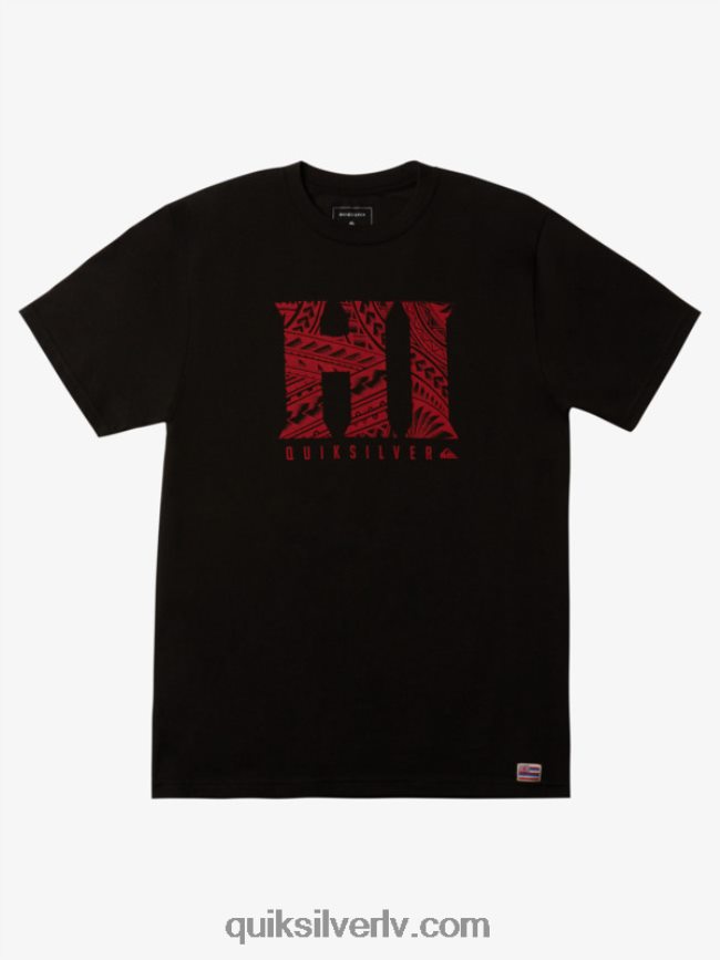 vīriešiem Quiksilver havaju salu iedzīvotāju t-krekls melns 88064R1103