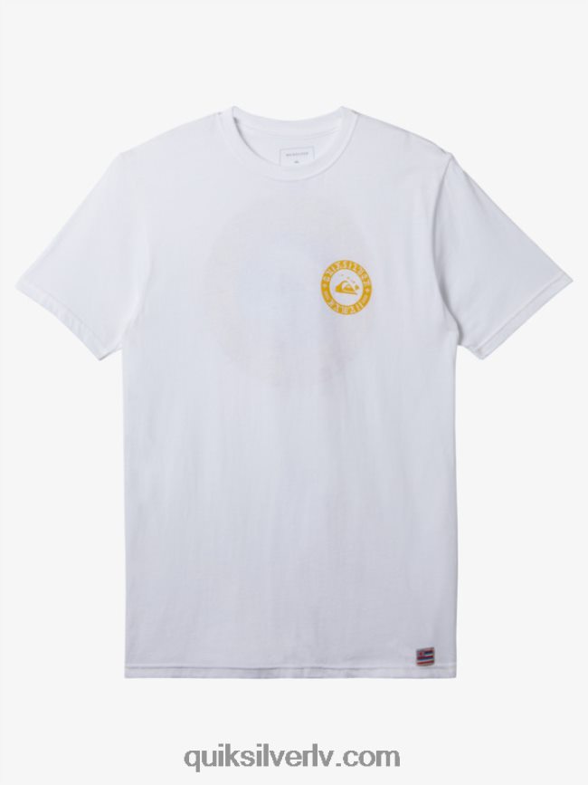 vīriešiem Quiksilver havaju sienas ūdens t-krekls balts 88064R278