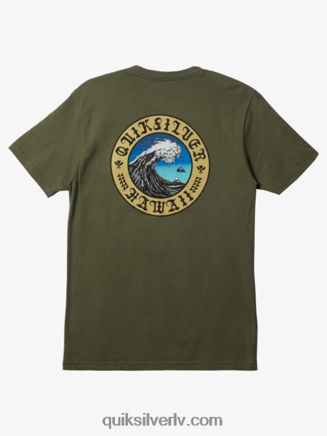 vīriešiem Quiksilver havaju sienas ūdens t-krekls Četrlapu āboliņš 88064R277