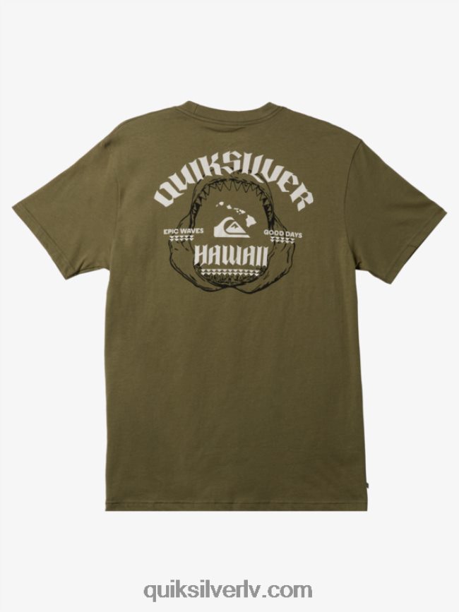 vīriešiem Quiksilver hawaii big bite t-krekls Četrlapu āboliņš 88064R1422