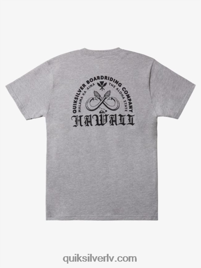 vīriešiem Quiksilver hawaii dubultā zivju āķa t-krekls atlētisks viršs 88064R1113