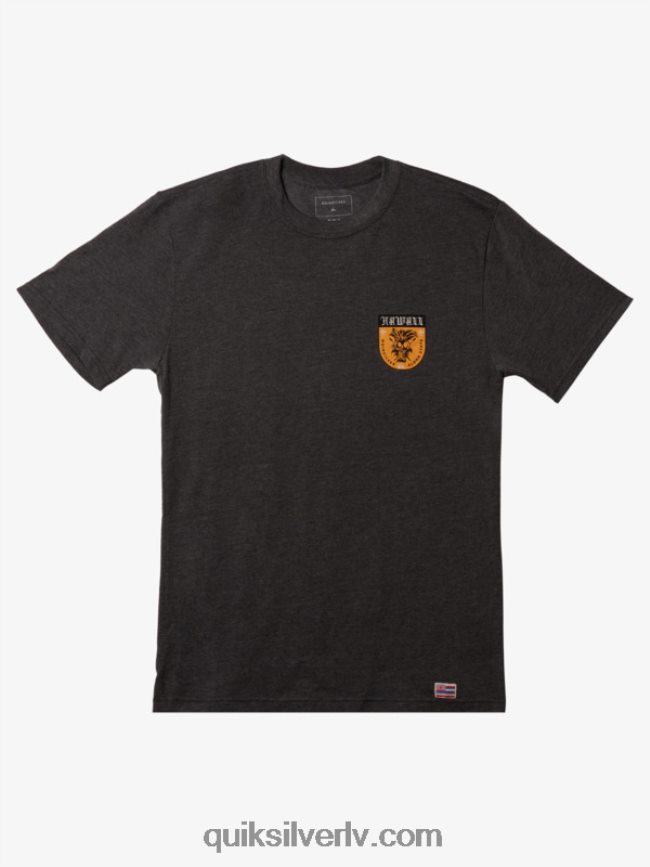 vīriešiem Quiksilver hawaii ikaika shield t-krekls ogļu virši 88064R1006