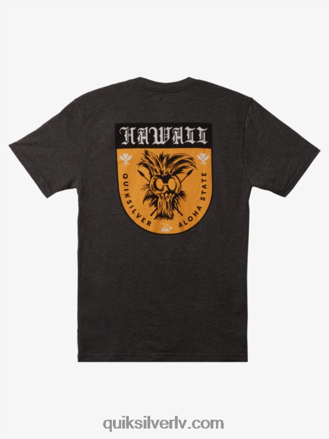 vīriešiem Quiksilver hawaii ikaika shield t-krekls ogļu virši 88064R1006