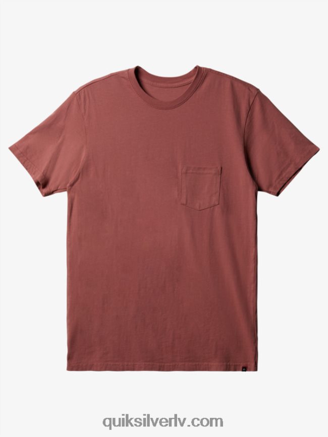 vīriešiem Quiksilver ikdienas kabatas t-krekls marsala 88064R892