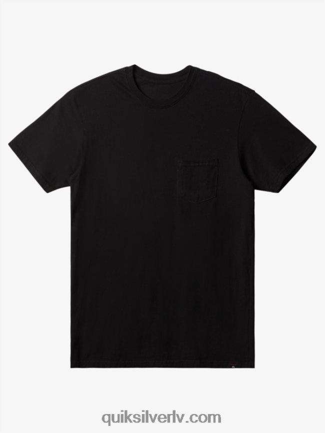 vīriešiem Quiksilver ikdienas kabatas t-krekls melns 88064R896