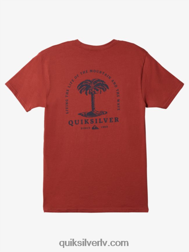 vīriešiem Quiksilver jūras palmu t-krekls marsala 88064R1022