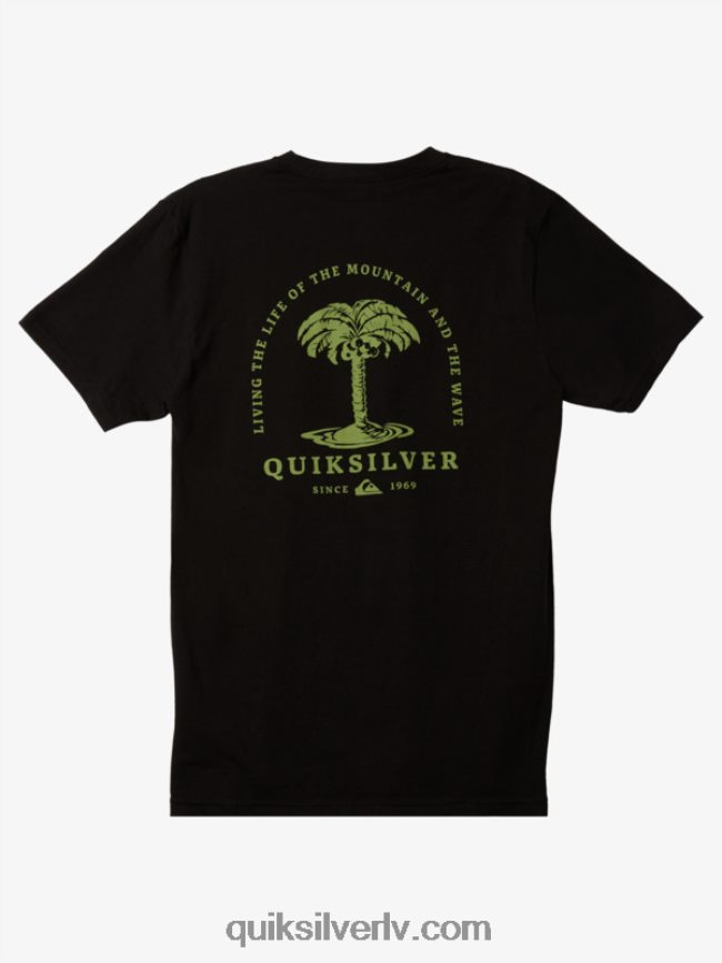 vīriešiem Quiksilver jūras palmu t-krekls melns 88064R1024