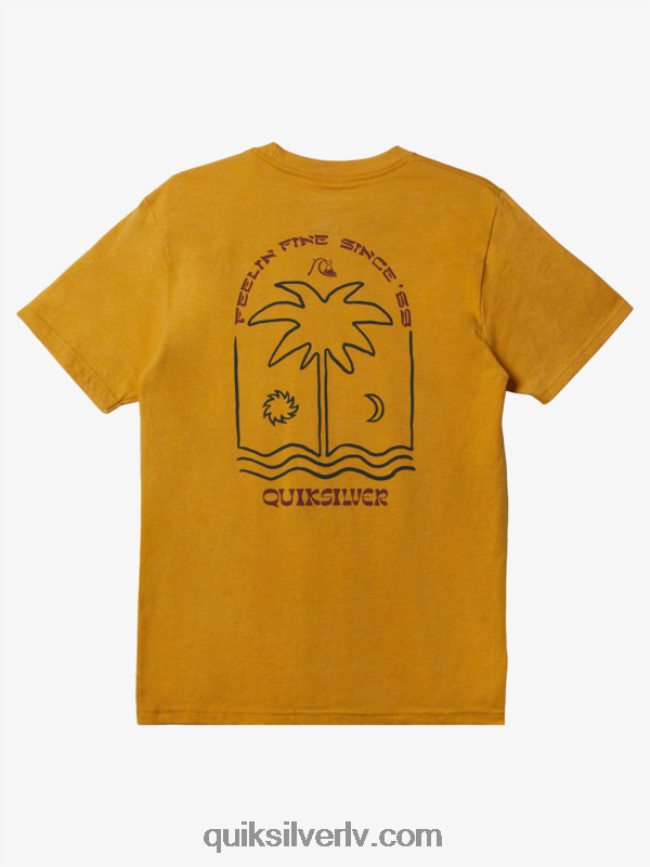 vīriešiem Quiksilver jauns take mod t-krekls spilgti zelta virši 88064R1073
