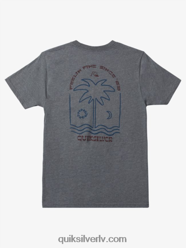 vīriešiem Quiksilver jauns take mod t-krekls vidēji pelēki virši 88064R1072