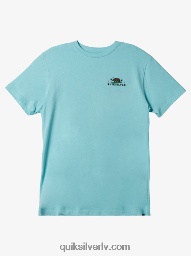 vīriešiem Quiksilver kalifornijas vietējās brigādes t-krekls eņģelis zils 88064R724