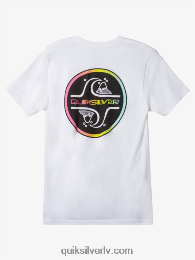vīriešiem Quiksilver kodola burbuļu t-krekls balts 88064R1027