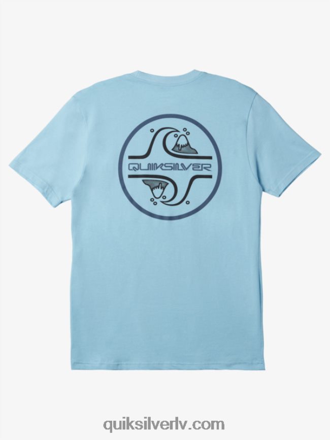 vīriešiem Quiksilver kodola burbuļu t-krekls debesu zils 88064R1026