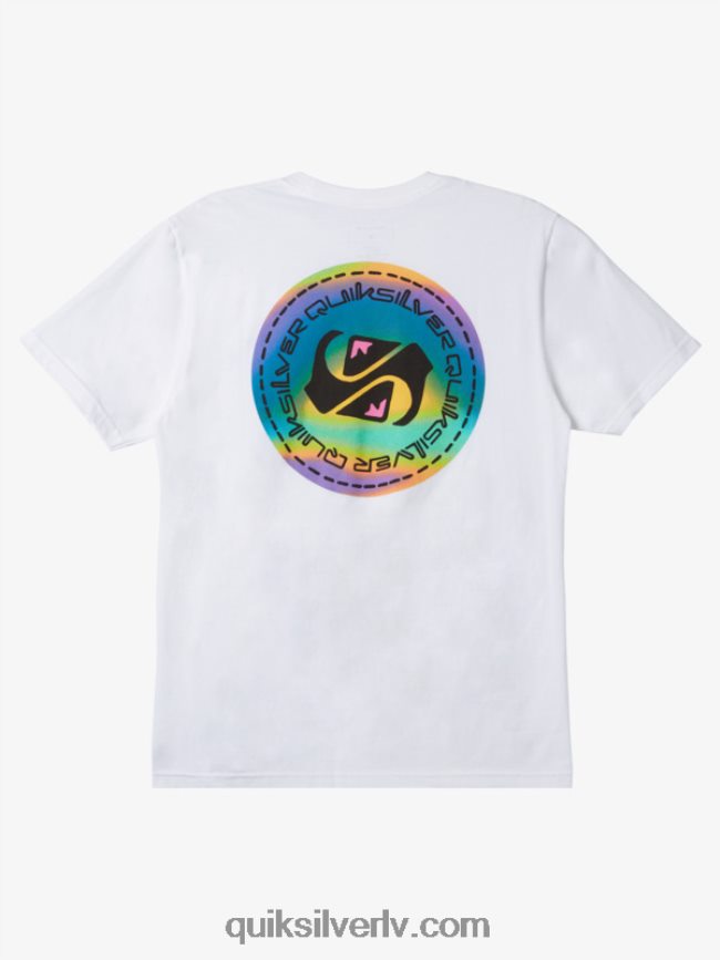 vīriešiem Quiksilver krāsu plūsmas t-krekls balts 88064R1205