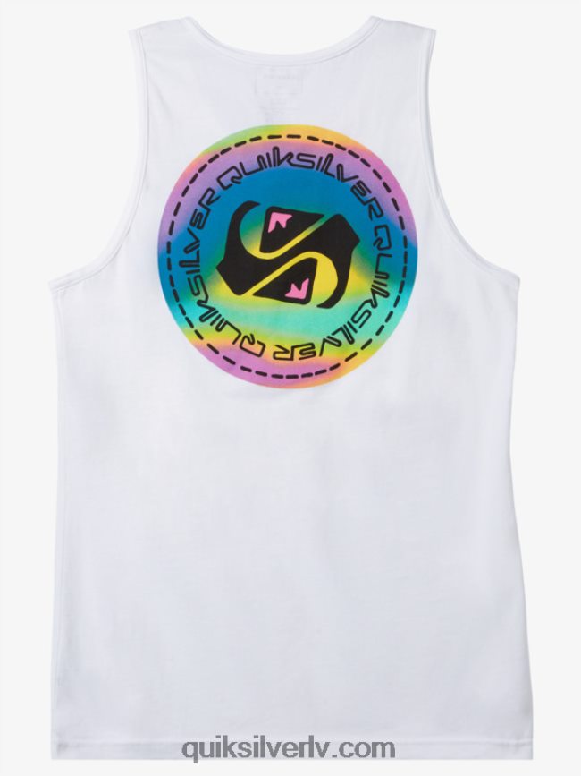vīriešiem Quiksilver krāsu plūsmas t-krekls balts 88064R1332