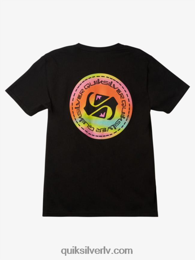 vīriešiem Quiksilver krāsu plūsmas t-krekls melns 88064R1204