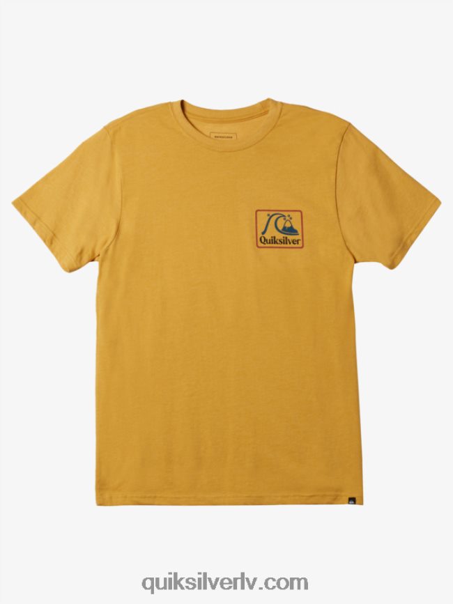 vīriešiem Quiksilver kvadrātveida biz mod t-krekls spilgti zelta virši 88064R1190