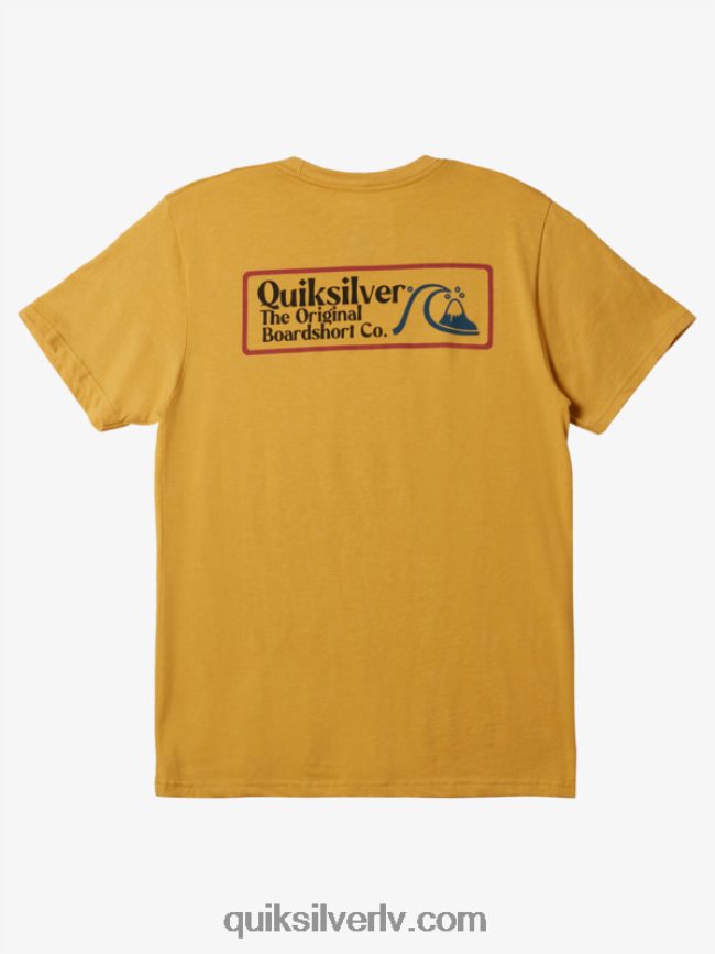 vīriešiem Quiksilver kvadrātveida biz mod t-krekls spilgti zelta virši 88064R1190