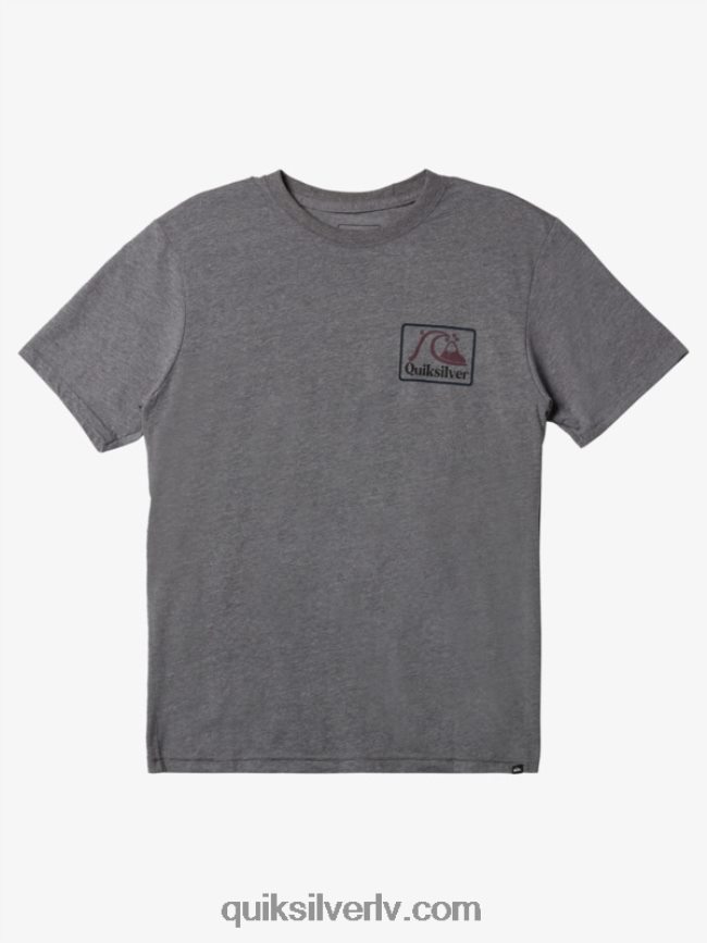 vīriešiem Quiksilver kvadrātveida biz mod t-krekls vidēji pelēki virši 88064R1191