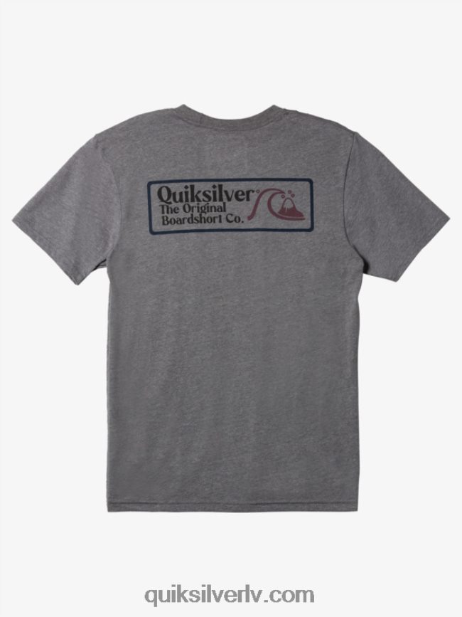 vīriešiem Quiksilver kvadrātveida biz mod t-krekls vidēji pelēki virši 88064R1191