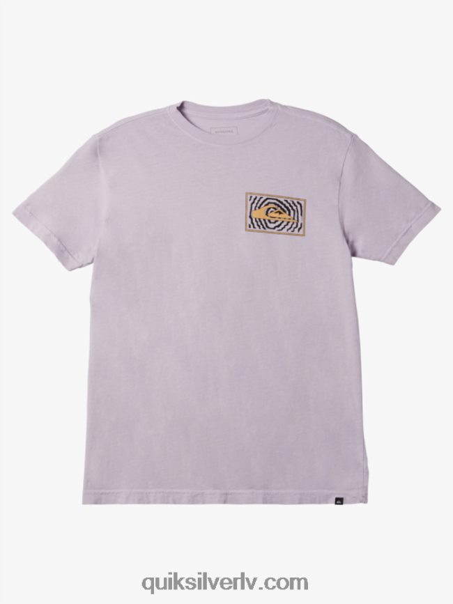vīriešiem Quiksilver laimīgs t-krekls ar logotipu pasteļa ceriņi 88064R982
