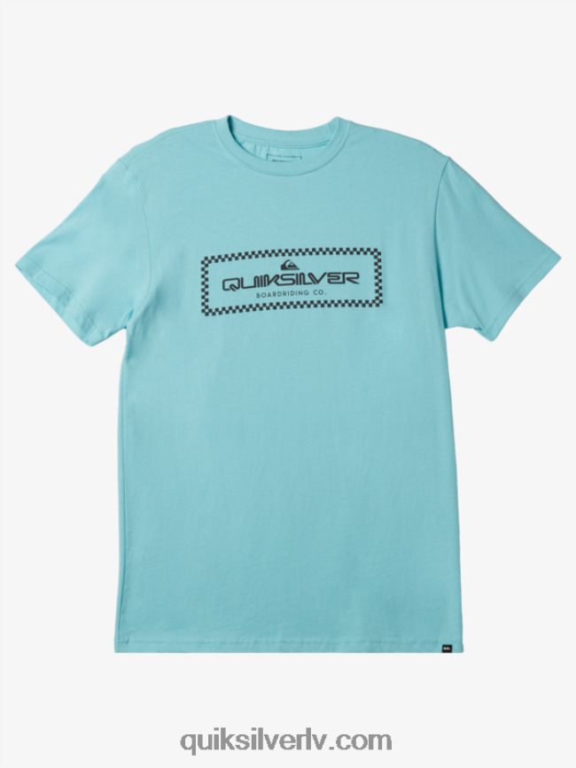 vīriešiem Quiksilver lietus pārbaudes t-krekls eņģelis zils 88064R509