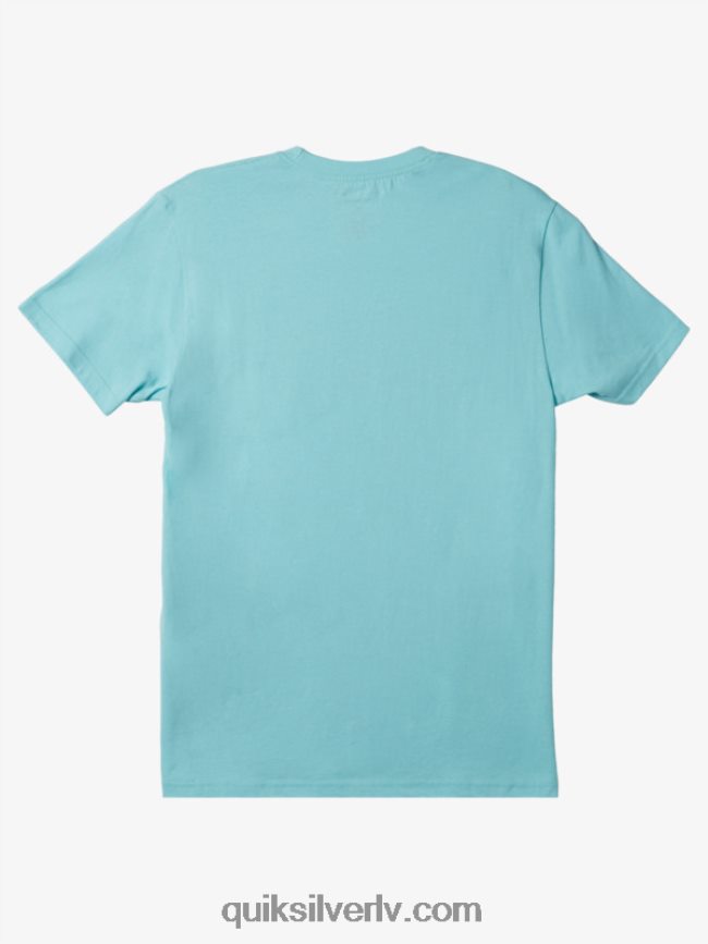 vīriešiem Quiksilver lietus pārbaudes t-krekls eņģelis zils 88064R509