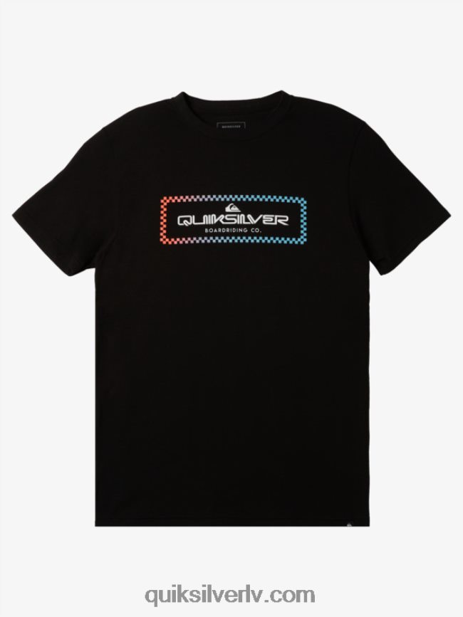 vīriešiem Quiksilver lietus pārbaudes t-krekls melns 88064R506