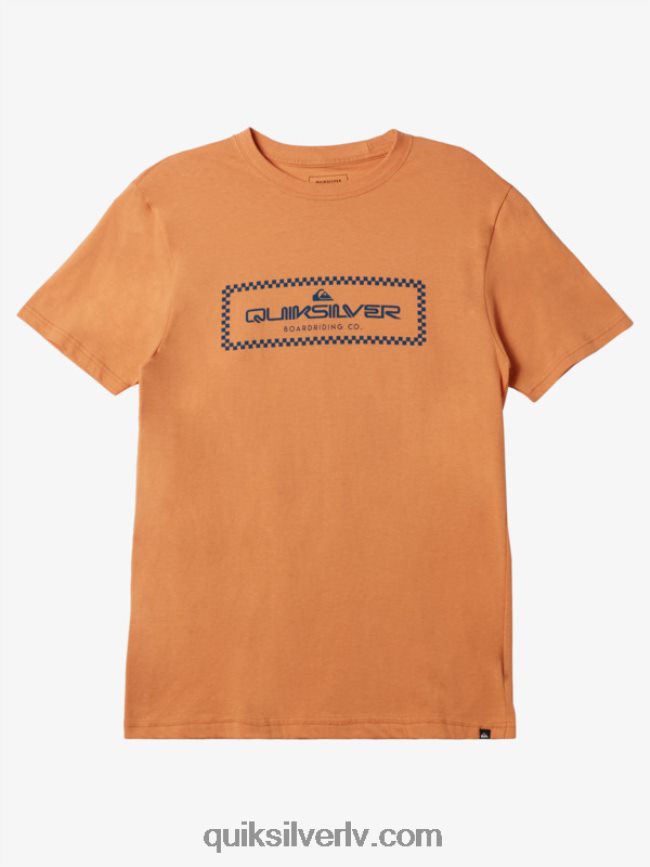 vīriešiem Quiksilver lietus pārbaudes t-krekls vara iedegums 88064R507