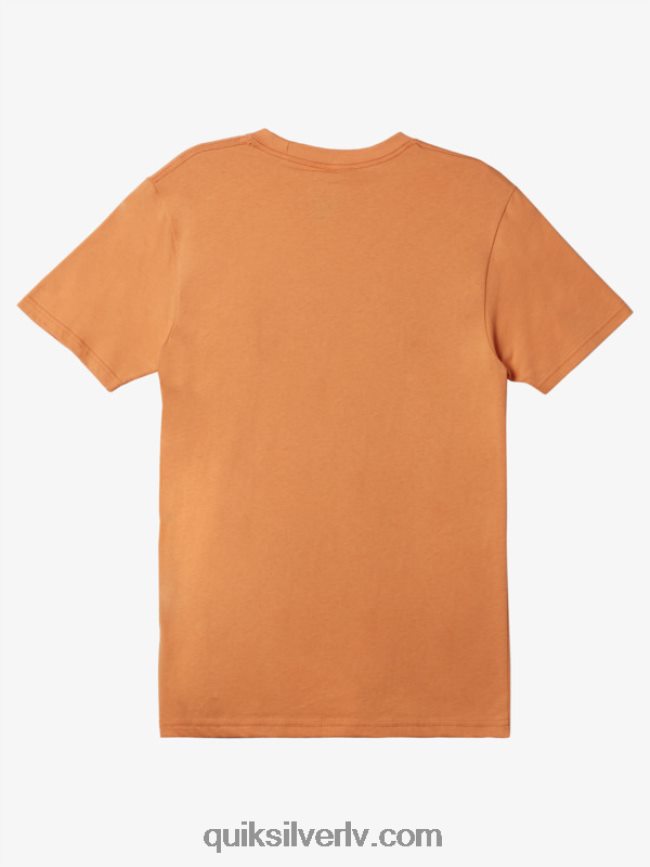 vīriešiem Quiksilver lietus pārbaudes t-krekls vara iedegums 88064R507